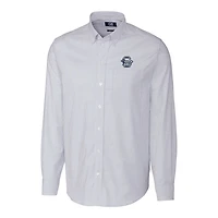 Chemise boutonnée à manches longues et rayures Oxford bleu clair pour homme Cutter & Buck Penn State Nittany Lions Vault, grande taille