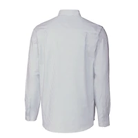 Chemise boutonnée à manches longues et rayures Oxford bleu clair pour homme Cutter & Buck Penn State Nittany Lions Vault, grande taille