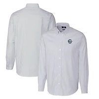 Chemise boutonnée à manches longues et rayures Oxford bleu clair pour homme Cutter & Buck Penn State Nittany Lions Vault, grande taille