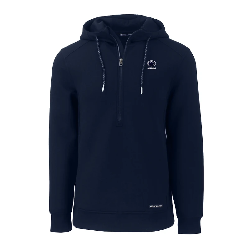 Men's Cutter & Buck Navy Penn State Nittany Lions Alumni Logo Roam Eco Recycled Half-Zip Pullover Hoodie