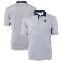 Polo recyclé à micro-rayures et piqué écologique pour homme, bleu marine, Cutter & Buck, avec logo des anciens Penn State Nittany Lions