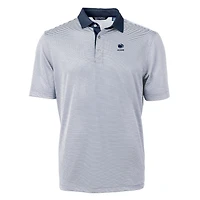 Polo recyclé à micro-rayures et piqué écologique pour homme, bleu marine, Cutter & Buck, avec logo des anciens Penn State Nittany Lions