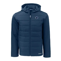 Sweat à capuche zippé entièrement recyclé en softshell hybride Evoke pour homme, bleu marine, Penn State Nittany Lions, grandes tailles