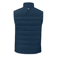 Gilet zippé intégral Cutter & Buck bleu marine Penn State Nittany Lions Evoke Hybrid Eco Softshell recyclé pour homme