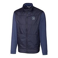 Coupe-vent matelassé hybride entièrement zippé pour homme, bleu marine, Cutter & Buck, Penn State Nittany Lions Vault, grande taille