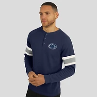 Men's Darius Rucker Collection by Fanatics Navy Penn State Nittany Lions Waffle-Knit Raglan Long Sleeve Henley T-Shirt