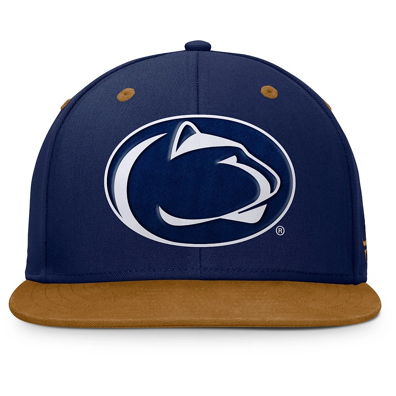 Men's Fanatics Navy/Brown Penn State Nittany Lions NoBo Fitted Hat