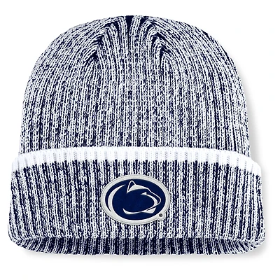 Men's Fanatics  Navy/White Penn State Nittany Lions Haze Cuffed Knit Hat