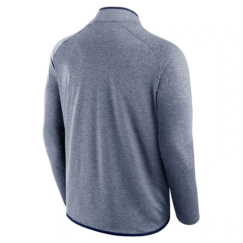 Men's Fanatics Navy Penn State Nittany Lions Mock Neck Half-Zip Pullover Jacket