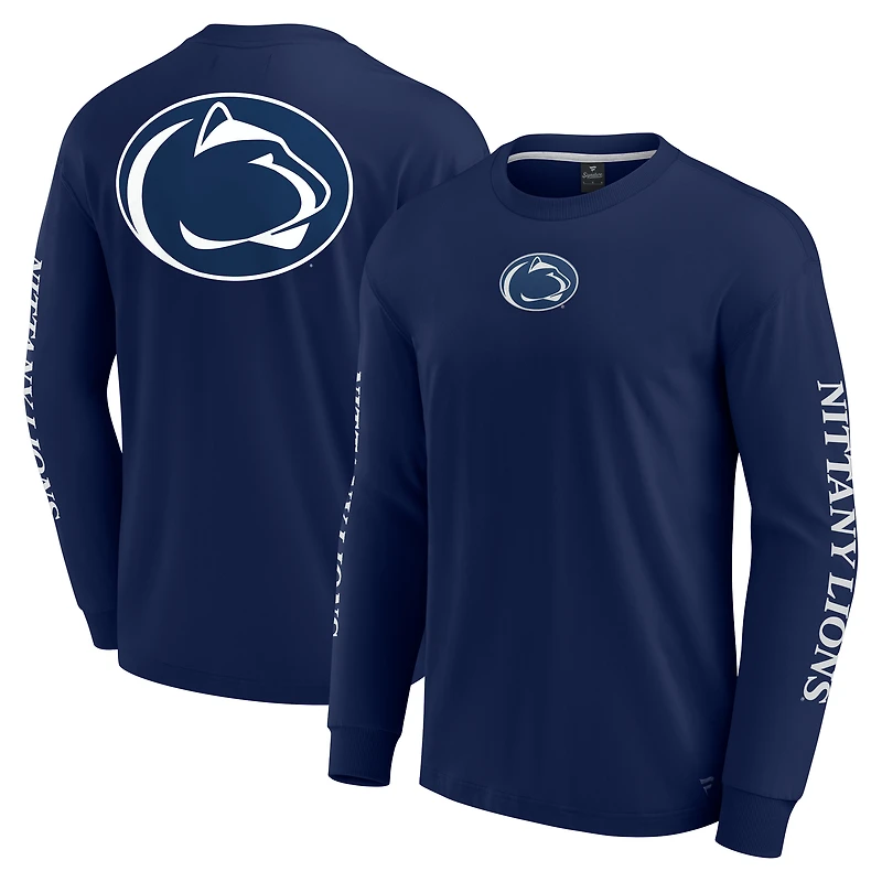 T-shirt à manches longues pour homme Fanatics bleu marine Penn State Nittany Lions Strive