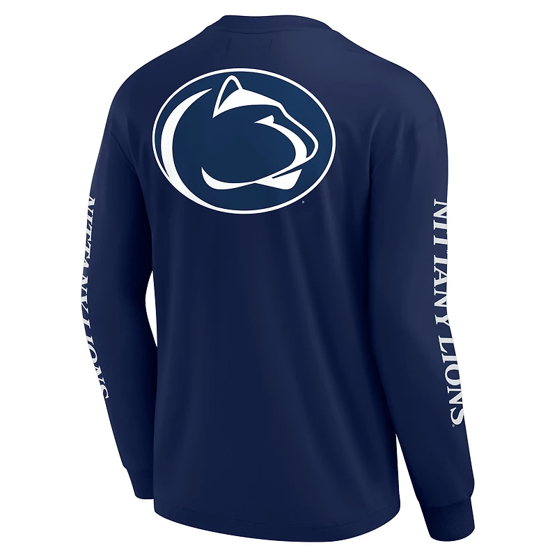 T-shirt à manches longues pour homme Fanatics bleu marine Penn State Nittany Lions Strive