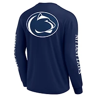 T-shirt à manches longues pour homme Fanatics bleu marine Penn State Nittany Lions Strive
