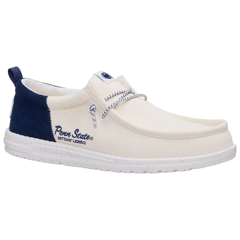 Chaussures décontractées à enfiler Wally pour homme, blanches et bleu marine, des Nittany Lions de Penn State