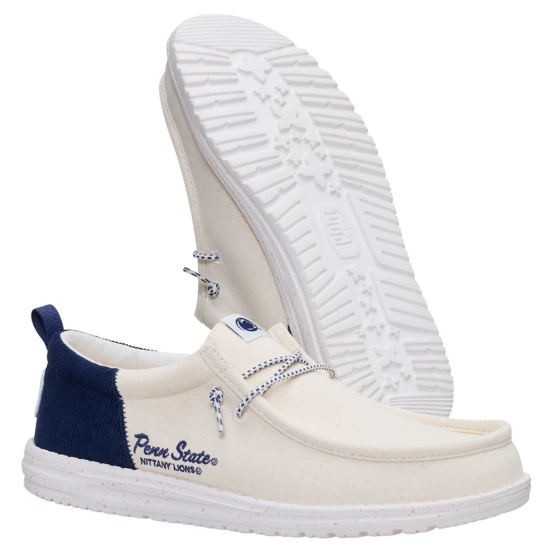 Chaussures décontractées à enfiler Wally pour homme, blanches et bleu marine, des Nittany Lions de Penn State