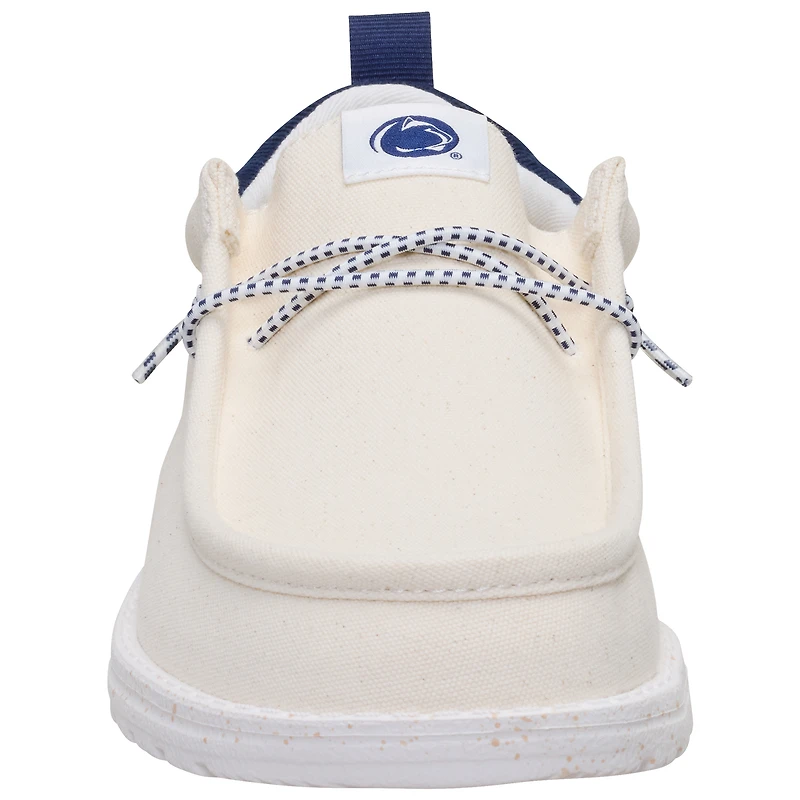 Men's Hey Dude White/Navy Penn State Nittany Lions Wally Casual Slip-On Shoes