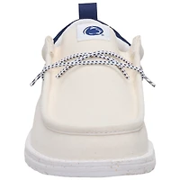 Men's Hey Dude  White/Navy Penn State Nittany Lions Wally Casual Slip-On Shoes