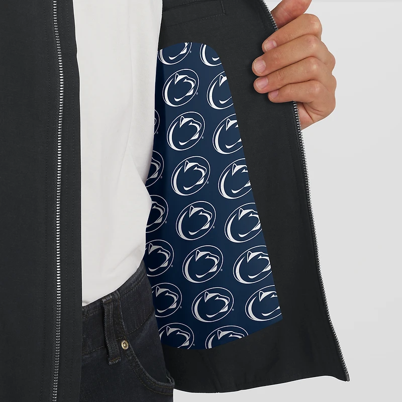 Men's J. Palmer Black Penn State Nittany Lions Lightweight Cover-4 Tri-Blend Full-Zip Jacket