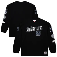 T-shirt à manches longues Mitchell & Ness noir pour homme, Penn State Nittany Lions Training Camp