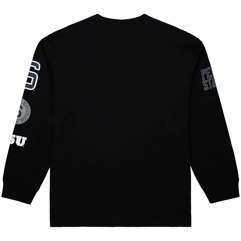 Men's Mitchell & Ness Black Penn State Nittany Lions Training Camp Long Sleeve T-Shirt