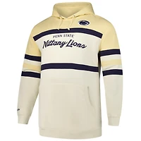Men's Mitchell & Ness Cream Penn State Nittany Lions Big Tall Head Coach Pullover Hoodie
