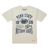 Men's Mitchell & Ness  Cream Penn State Nittany Lions Heritage Scholar T-Shirt