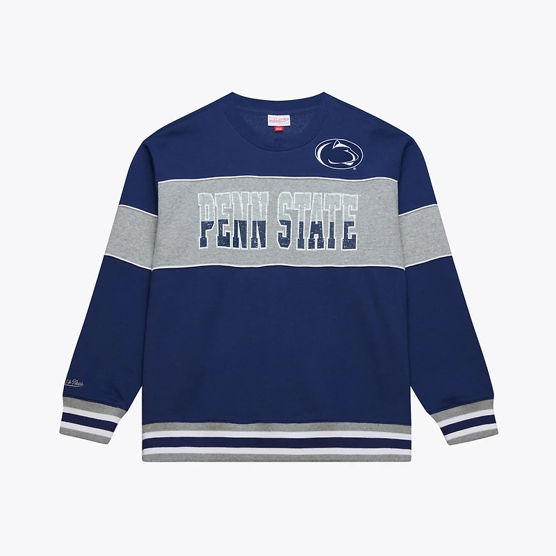 Men's Mitchell & Ness  Navy Penn State Nittany Lions Fleece Sweatshirt