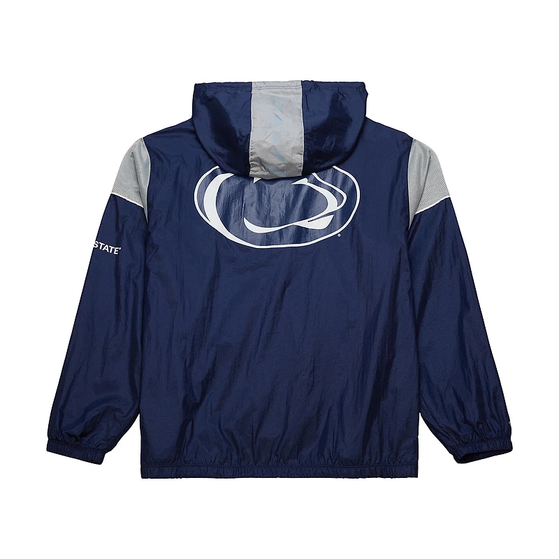 Sweat à capuche demi-zippé Mitchell & Ness bleu marine Penn State Nittany Lions Team 3.0 Anorak pour homme