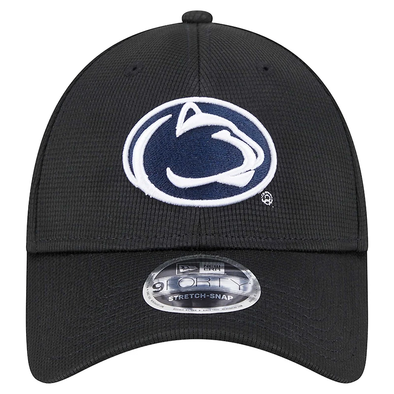 Casquette ajustable extensible à boutons-pression Pivot 9FORTY Penn State Nittany Lions pour homme New Era noire
