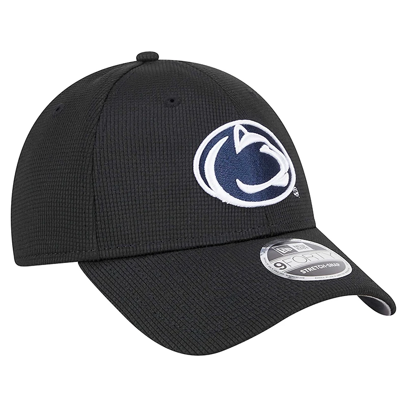 Casquette ajustable extensible à boutons-pression Pivot 9FORTY Penn State Nittany Lions pour homme New Era noire