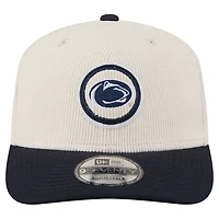 Casquette ajustable New Era 9SEVENTY en velours côtelé crème/bleu marine pour homme des Penn State Nittany Lions