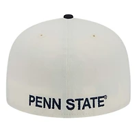 Casquette ajustée chromée 59FIFTY pour homme New Era, couleur crème, Penn State Nittany Lions