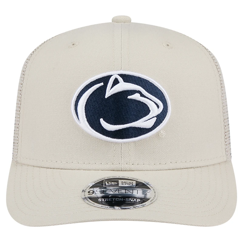 Men's New Era Natural Penn State Nittany Lions Canvas 9SEVENTY Stretch-Snap Adjustable Hat