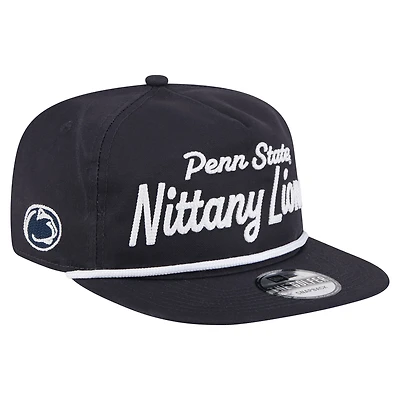 Casquette snapback de golfeur New Era bleu marine Penn State Nittany Lions Adventure Team Text pour homme