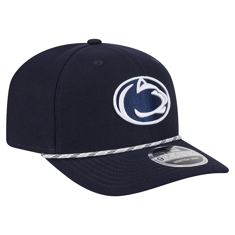 Casquette New Era 9SEVENTY extensible à boutons-pression bleu marine pour homme, motif Penn State Nittany Lions Game Day