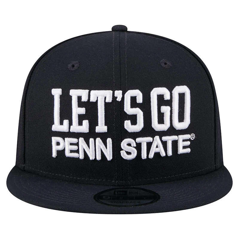 Casquette snapback New Era 9FIFTY bleu marine Penn State Nittany Lions pour homme
