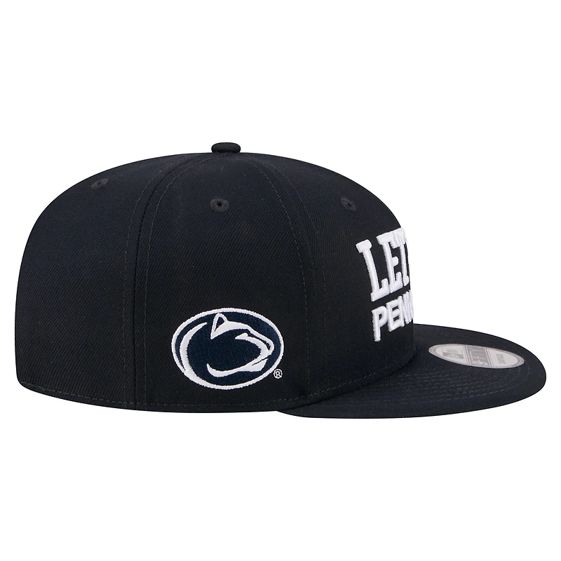 Men's New Era Navy Penn State Nittany Lions Go Team 9FIFTY Snapback Hat