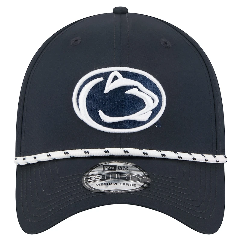 Men's New Era  Navy Penn State Nittany Lions Rope 39THIRTY Flex Hat
