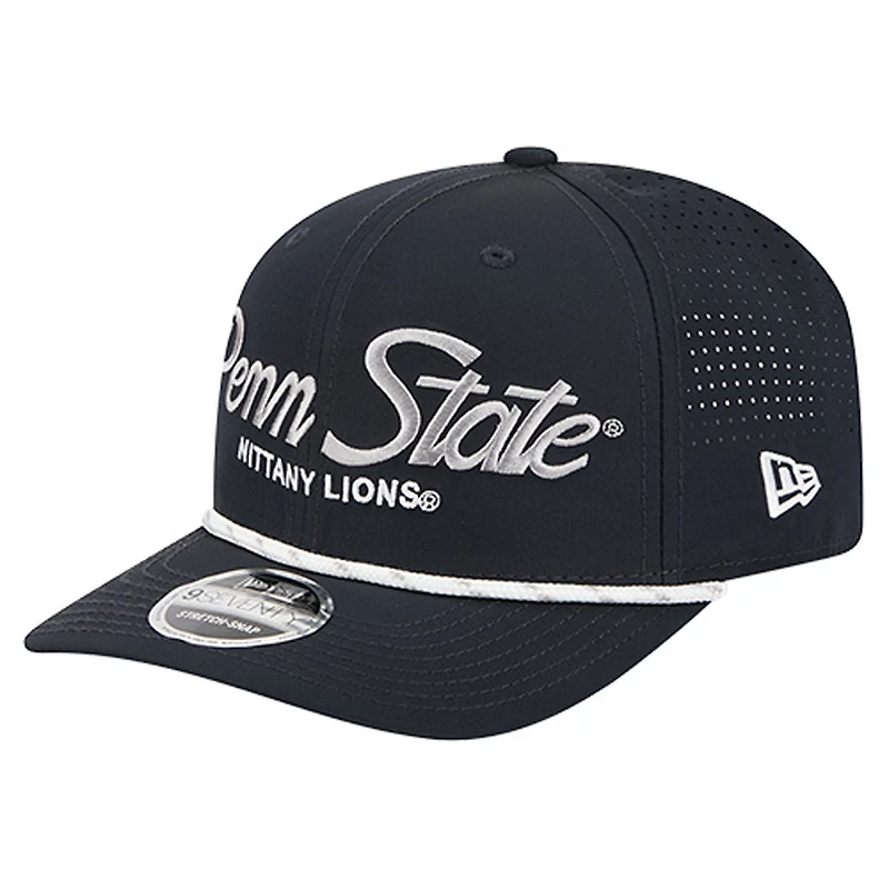 Casquette ajustable New Era bleu marine Penn State Nittany Lions Performance Rope 9SEVENTY pour homme