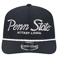Casquette ajustable New Era bleu marine Penn State Nittany Lions Performance Rope 9SEVENTY pour homme