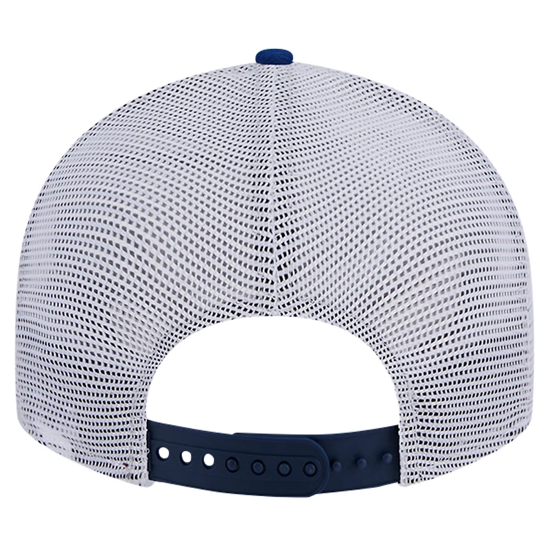 Casquette Snapback de camionneur New Era Penn State Nittany Lions Throwback Circle Patch 9FIFTY bleu marine pour hommes