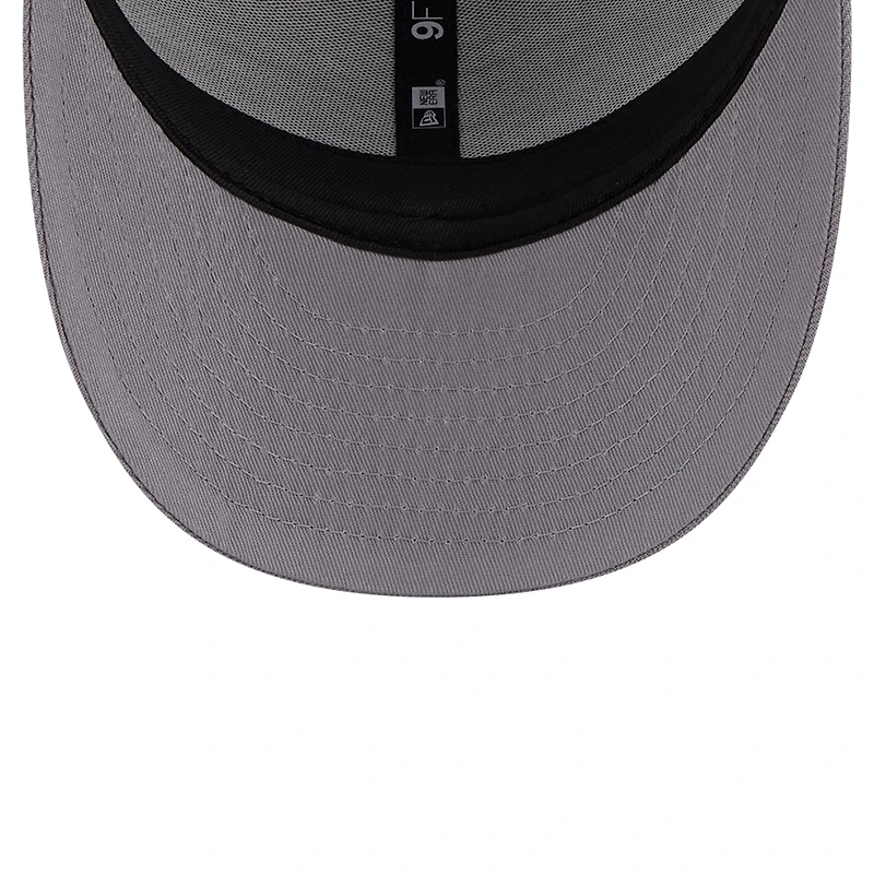Casquette Snapback de camionneur New Era Penn State Nittany Lions Throwback Circle Patch 9FIFTY bleu marine pour hommes