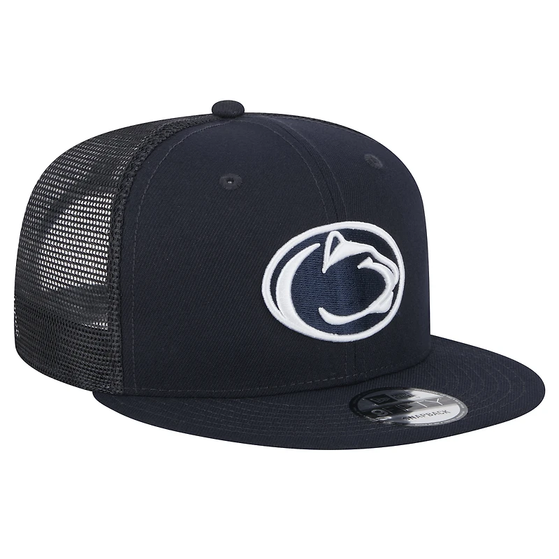 Men's New Era Navy Penn State Nittany Lions Trucker 9FIFTY Snapback Hat