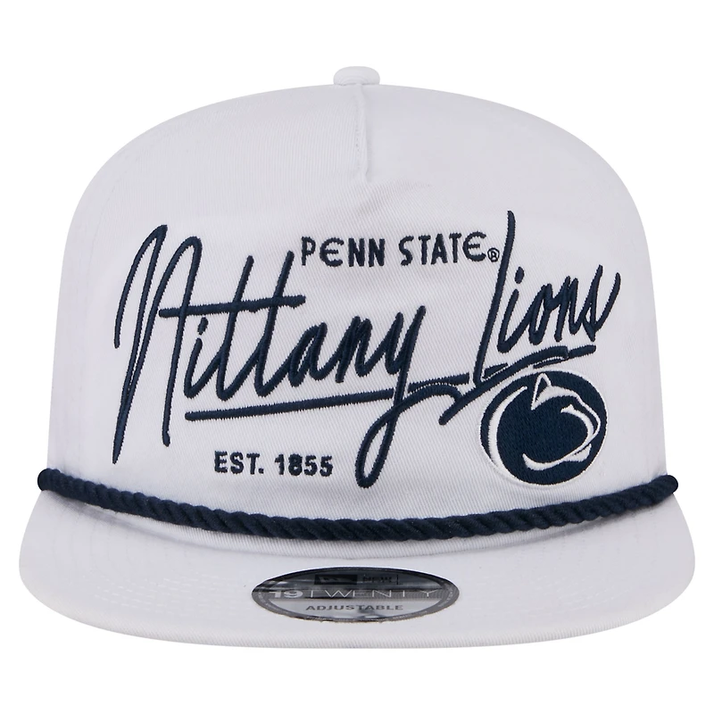 Men's New Era  White Penn State Nittany Lions Team Rope 19TWENTY Adjustable Hat