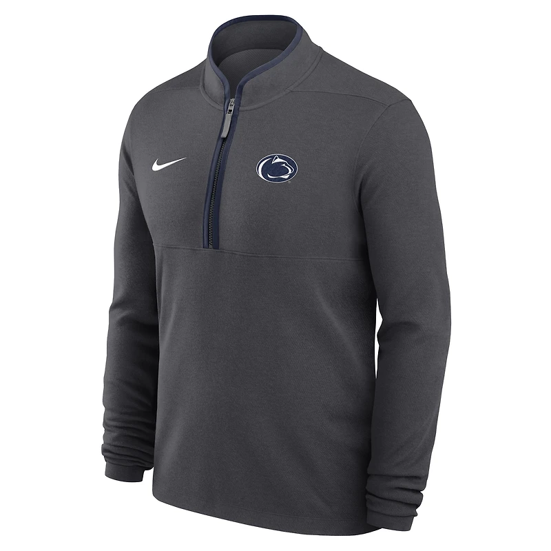 Pull Nike anthracite Penn State Nittany Lions Courtside Victory Dri-FIT à demi-zip pour homme