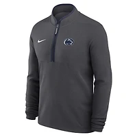 Pull Nike anthracite Penn State Nittany Lions Courtside Victory Dri-FIT à demi-zip pour homme