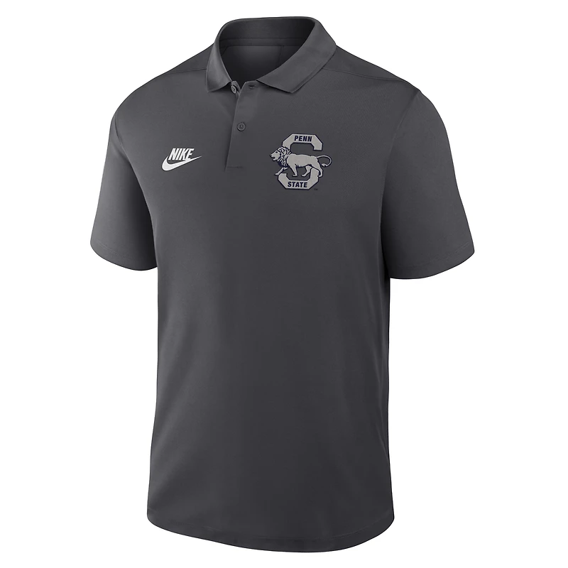 Men's Nike Anthracite Penn State Nittany Lions Primetime Victory Legacy Vault Logo Performance Polo