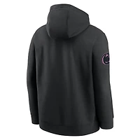 Men's Nike Black Penn State Nittany Lions 2025 Sideline Club Fleece Pullover Hoodie