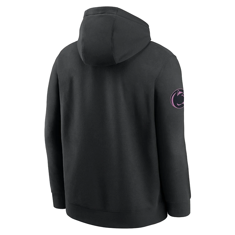 Men's Nike Navy Penn State Nittany Lions 2025 Sideline Club Fleece Pullover Hoodie