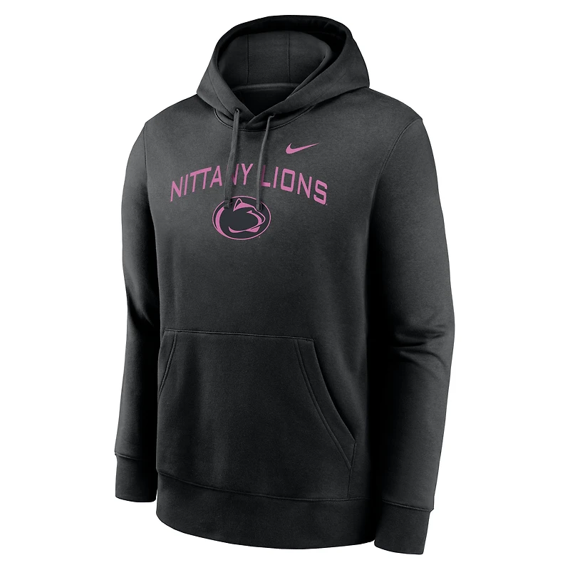 Men's Nike Black Penn State Nittany Lions Throwback Club Fleece Pullover Hoodie