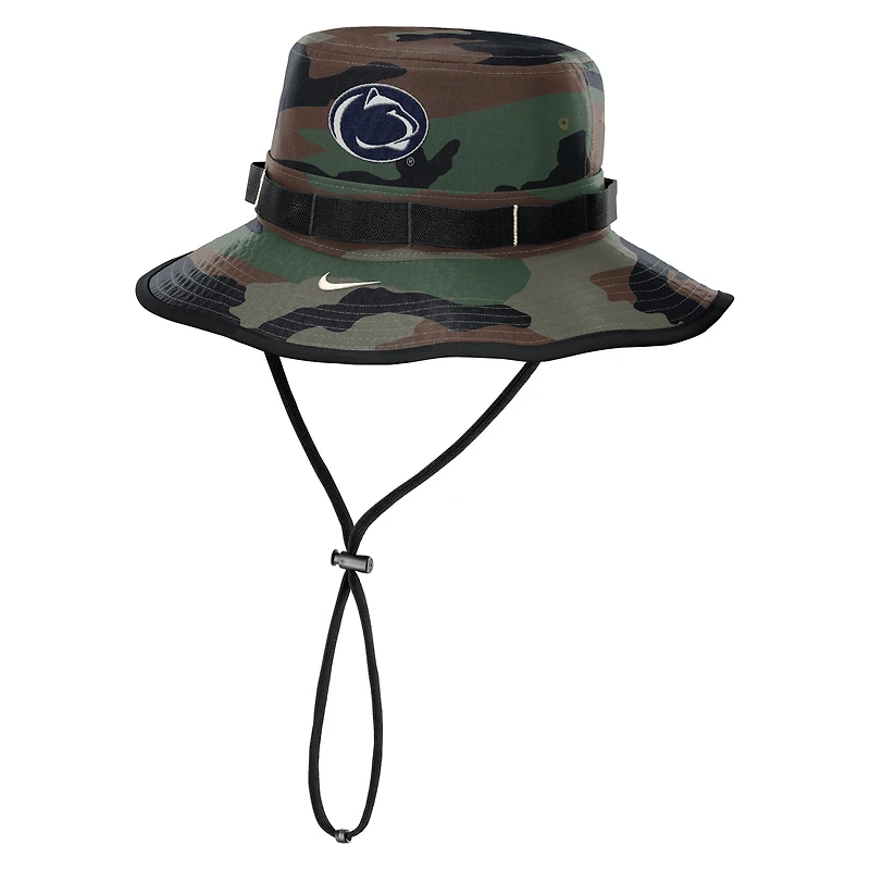 Men's Nike Camo Penn State Nittany Lions 2025 Military Appreciation Boonie Dri-FIT Bucket Hat